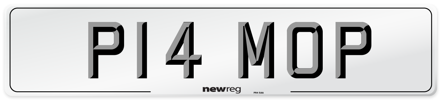 P14 MOP Number Plate from New Reg